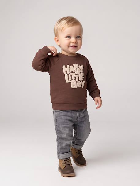 Sweat bébé garçon manches longues marron 8 - vertbaudet enfant 