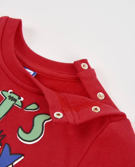 Sweat bébé garçon en molleton à message fantaisie Rouge 3 - vertbaudet enfant 