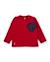 T-shirt fille en jersey à manches longues et écusson cœur Rouge 1 - vertbaudet enfant 