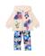 Ensemble fille en molleton avec sweat imprimé et legging assorti Blanc 1 - vertbaudet enfant 