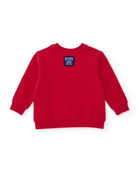 Sweat bébé garçon en molleton à message fantaisie Rouge 2 - vertbaudet enfant 