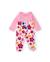 Barboteuse en tricot pour bébé avec imprimé floral Rose 2 - vertbaudet enfant 