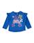 T-shirt fille en jersey avec volants et imprimé floral Bleu 1 - vertbaudet enfant 