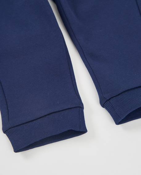 Pantalon en molleton pour garçon avec cordon de serrage réglable Bleu 4 - vertbaudet enfant 