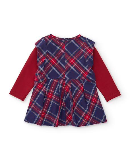 Robe à carreaux pour fille à manches longues Rouge 2 - vertbaudet enfant 