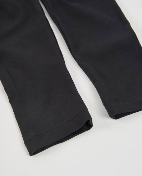 Legging long pour fille en maille avec toucher doux Noir 4 - vertbaudet enfant 