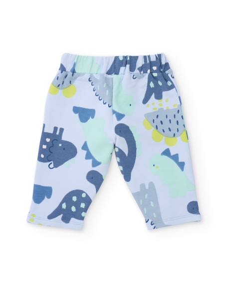 Ensemble bébé en molleton avec dinosaure en relief Bleu 5 - vertbaudet enfant 