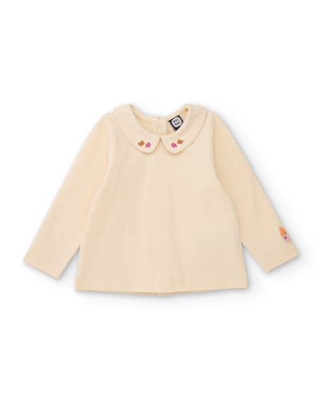 Ensemble pour bébé avec t-shirt en maille et robe florale en tissu plat Bleu 2 - vertbaudet enfant 