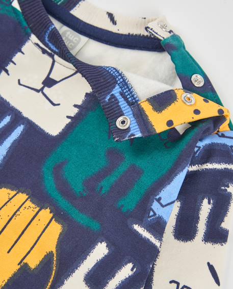 Sweat en molleton bébé garçon à imprimé tigres et couleurs vives Bleu 4 - vertbaudet enfant 