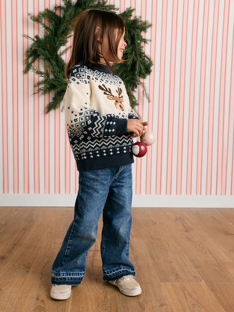Pull de Noël mixte marine 9 - vertbaudet enfant 