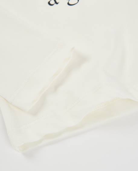 T-shirt fille en maille avec imprimé floral et message inspirant Blanc 5 - vertbaudet enfant 