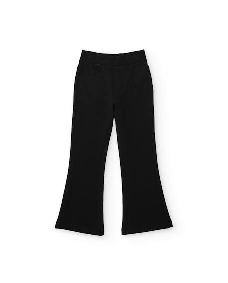 Legging en molleton évasé coupe confort pour fille Noir 1 - vertbaudet enfant 