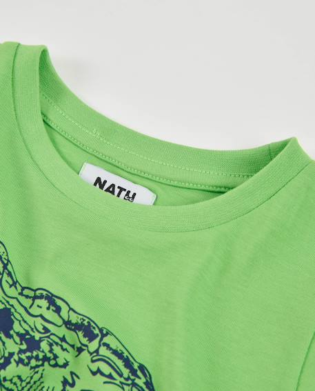 T-shirt garçon en maille avec imprimé crocodile Vert 3 - vertbaudet enfant 