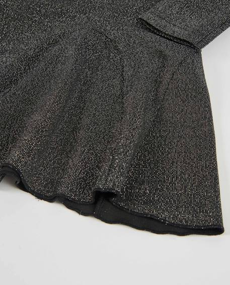Robe fille avec épaules dénudées et détails brillants Gris 4 - vertbaudet enfant 