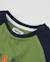 T-shirt garçon en jersey avec imprimé rock et manches contrastées Vert 4 - vertbaudet enfant 