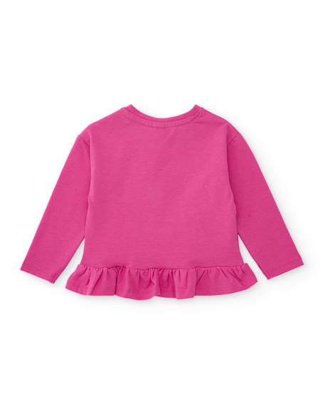 Ensemble bébé fille en jersey avec t-shirt dinosaures et leggings assortis Rose 4 - vertbaudet enfant 