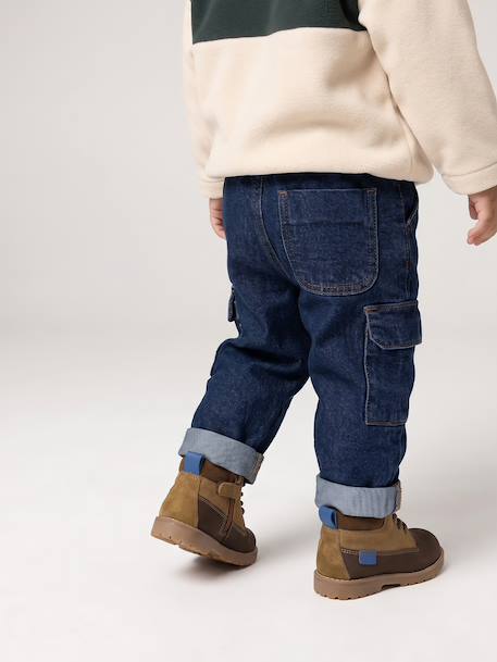 Pantalon battle bébé en denim denim brut 8 - vertbaudet enfant 