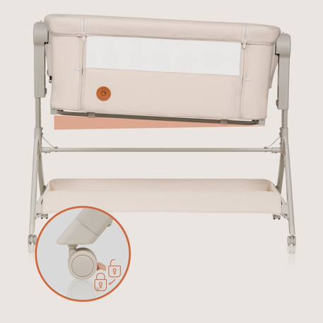 Lit cododo berceau 3en1 leonie plus réglable en hauteur et inclinaison Beige sand+Green sage+Grey stone 5 - vertbaudet enfant 