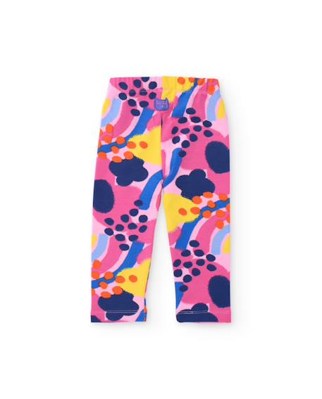 Ensemble bébé fille en molleton avec sweat et legging fleuri Rose 5 - vertbaudet enfant 