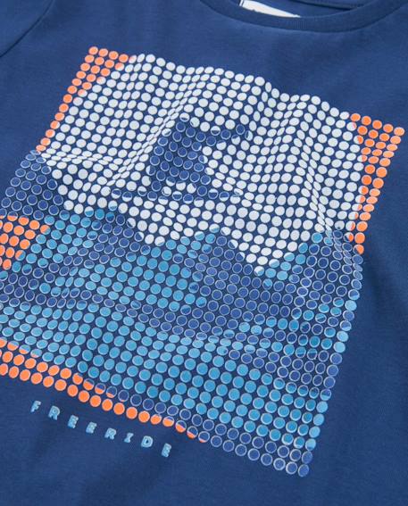 T-shirt garçon en maille avec imprimé d'aventure Bleu 3 - vertbaudet enfant 