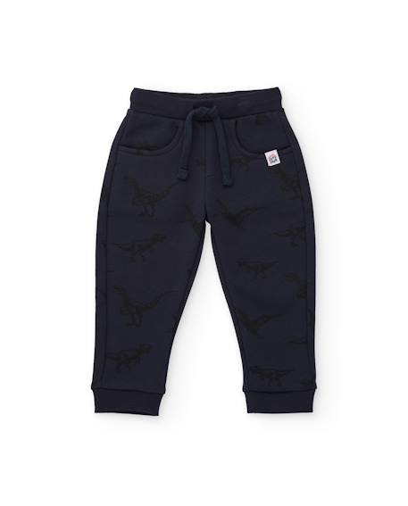 Ensemble en molleton pour bébé garçon avec sweat à capuche et imprimé dinosaures Bleu 3 - vertbaudet enfant 