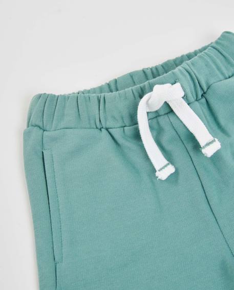 Pantalon de jogging garçon en molleton avec taille élastique et tissu respirant Vert 3 - vertbaudet enfant 