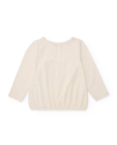 T-shirt fille en jersey à motif placé et message positif Blanc 3 - vertbaudet enfant 