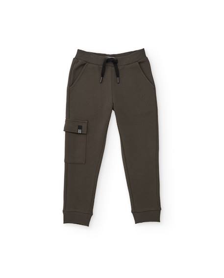 Ensemble pour garçon avec sweat en coton à design pixélisé et pantalon jogger Noir 3 - vertbaudet enfant 