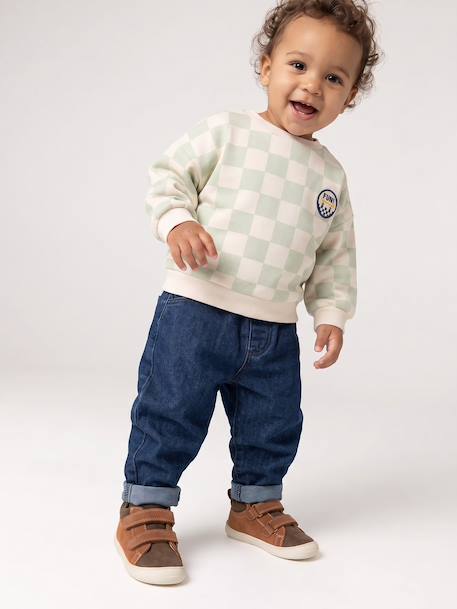 Jean denim bébé denim brut+denim gris 1 - vertbaudet enfant 