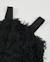 Robe fille avec texture plumage et bretelles Noir 3 - vertbaudet enfant 