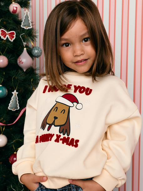Sweat de Noël Capsule famille enfant vanille 1 - vertbaudet enfant 