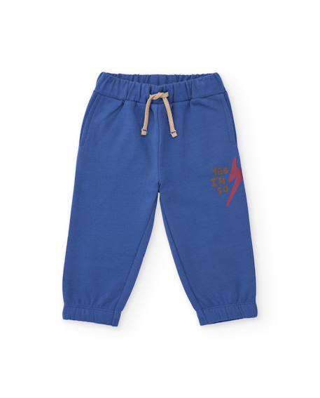 Ensemble garçon en molleton avec sweat à message et pantalon de jogging Marron 3 - vertbaudet enfant 