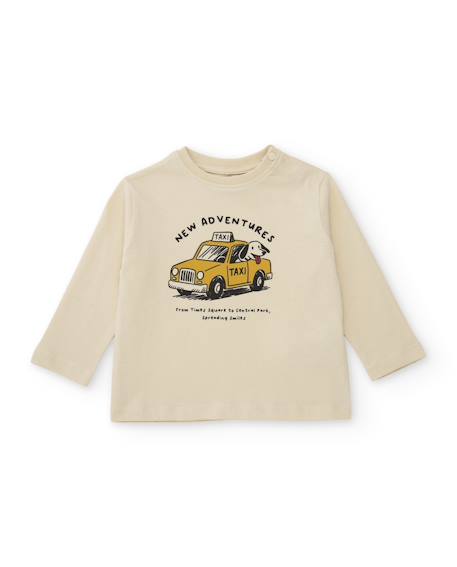 T-shirt en maille pour bébé garçon avec imprimé illustré Blanc 1 - vertbaudet enfant 