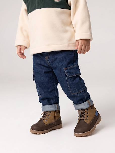 Pantalon battle bébé en denim denim brut 6 - vertbaudet enfant 