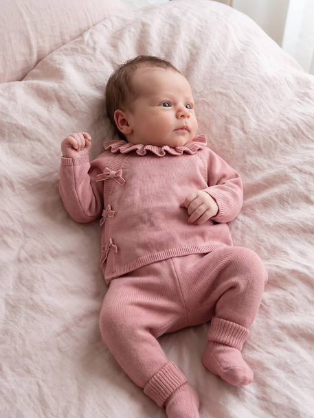 Ensemble bébé fille en tricot blush 2 - vertbaudet enfant 