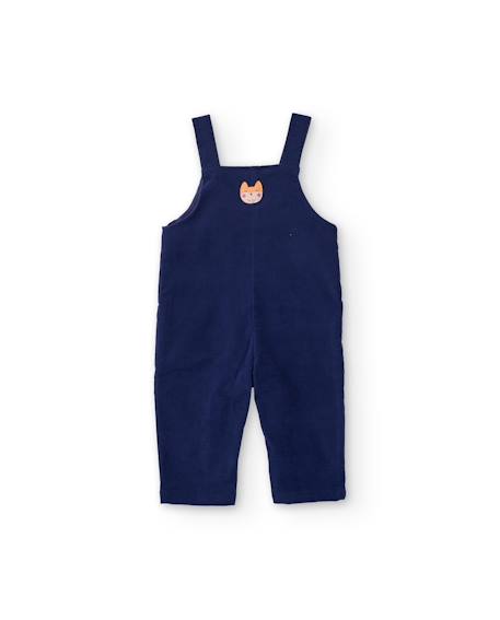 Ensemble pour bébé avec salopette en velours côtelé Bleu 5 - vertbaudet enfant 