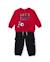 Ensemble en molleton bébé garçon  sweat à message et pantalon assorti Rouge 1 - vertbaudet enfant 