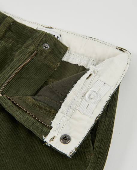 Pantalon garçon en velours côtelé avec poches latérales Vert 4 - vertbaudet enfant 