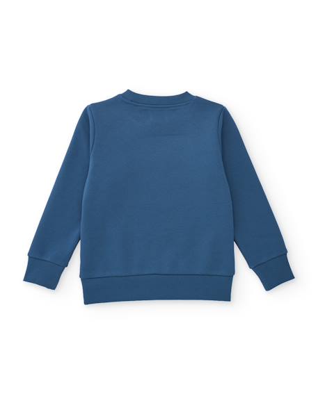 Ensemble garçon avec sweat en coton de snowboard et pantalon de sport Bleu 4 - vertbaudet enfant 