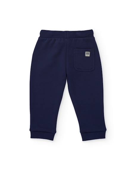 Pantalon en molleton pour garçon avec cordon de serrage réglable Bleu 2 - vertbaudet enfant 