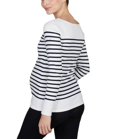 Marinière de grossesse et d'allaitement benodet Blanc/marine+Marine/blanc 3 - vertbaudet enfant 