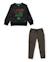Ensemble pour garçon avec sweat en coton à design pixélisé et pantalon jogger Noir 1 - vertbaudet enfant 