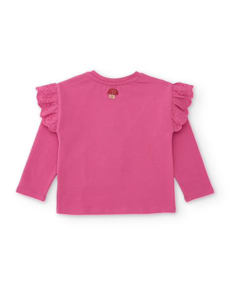 T-shirt bébé fille en jersey à volants au design ludique Rose 3 - vertbaudet enfant 