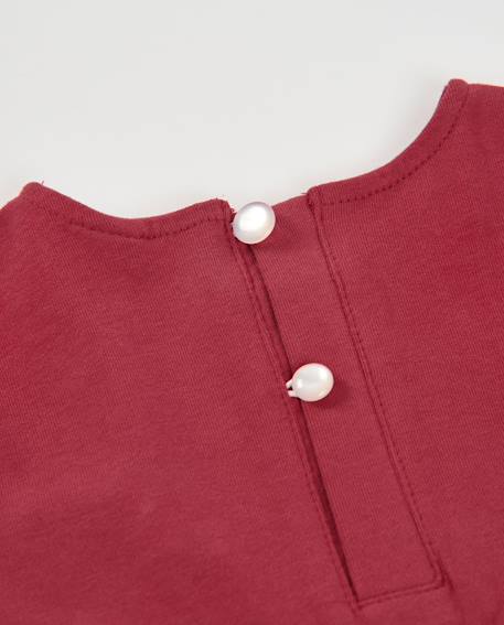 T-shirt bébé fille en jersey à imprimé floral et détails froncés Rouge 4 - vertbaudet enfant 