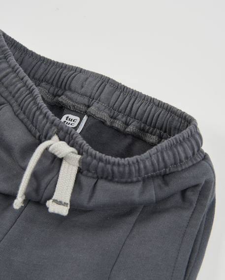 Pantalon de jogging garçon en molleton avec taille réglable Gris 3 - vertbaudet enfant 
