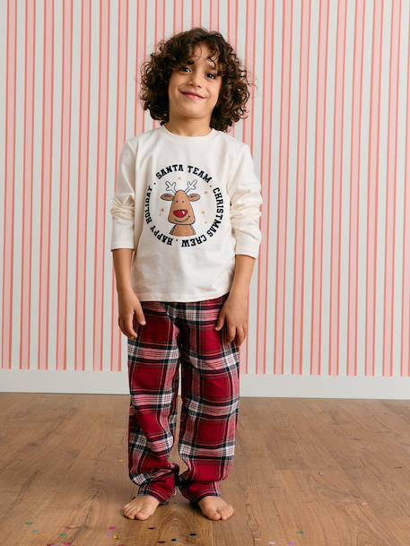 Pyjama garçon Noël Capsule Famille écru 2 - vertbaudet enfant 