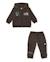 Ensemble en molleton pour garçon avec sweat à capuche Marron 1 - vertbaudet enfant 