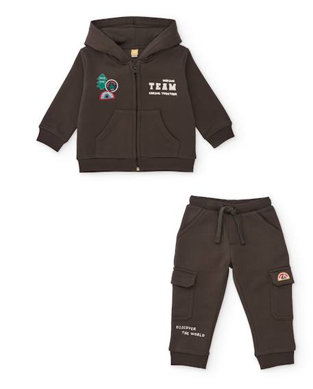 Garçon-Ensemble-Ensemble en molleton pour garçon avec sweat à capuche