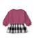Robe bébé fille buste en coton imprimé et jupe à carreaux Violet 3 - vertbaudet enfant 