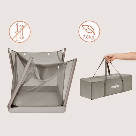 Lit parapluie 2en1 mila ultra-léger avec matelas 4 cm et sac Beige cream+Beige taupe+Green sage 11 - vertbaudet enfant 